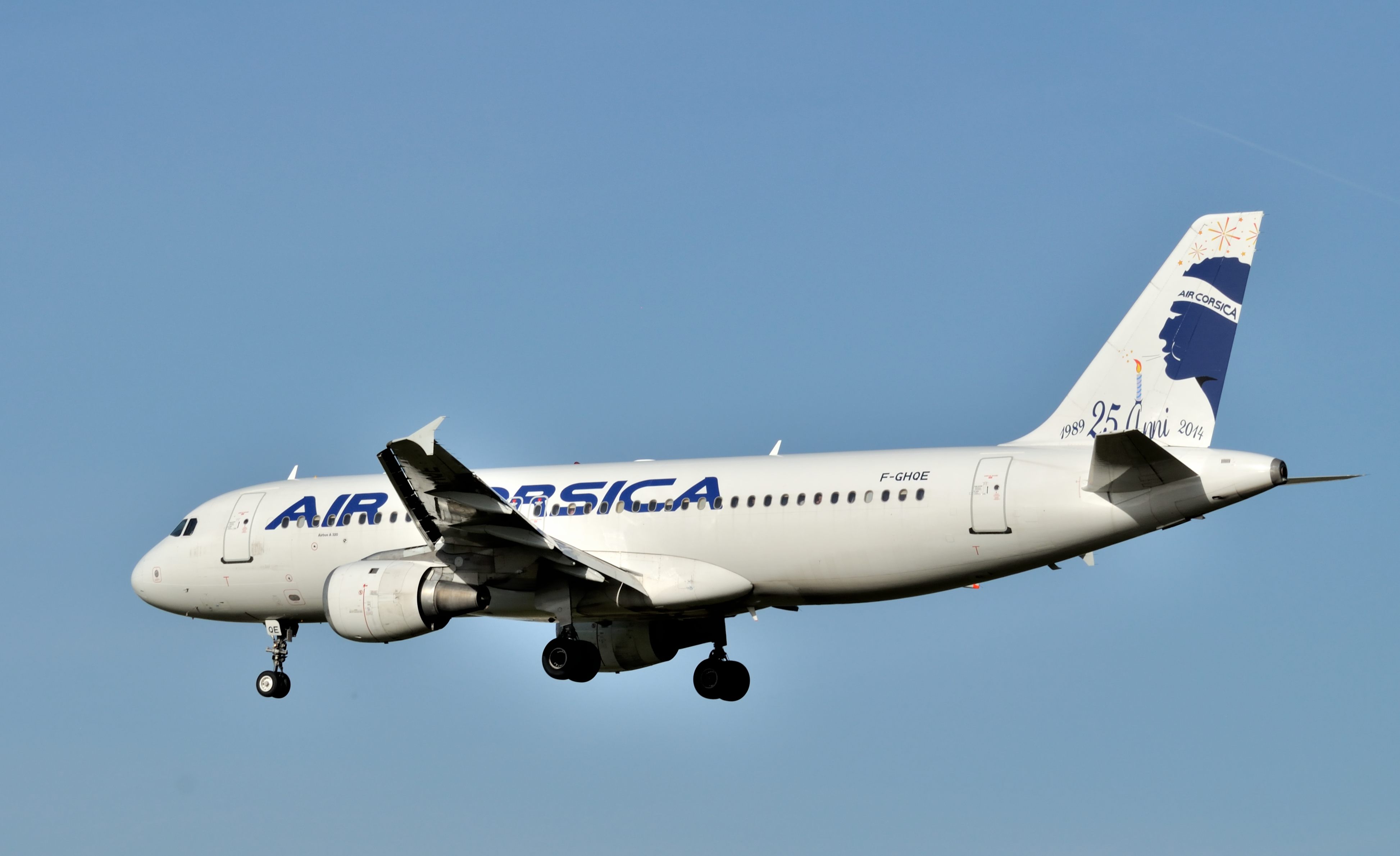 Airbus A320 F-GHQE d’Air Corsica à Toulouse-Blagnac le 24 octobre 2014, archive sans rapport avec les vols ou la grève de 2026