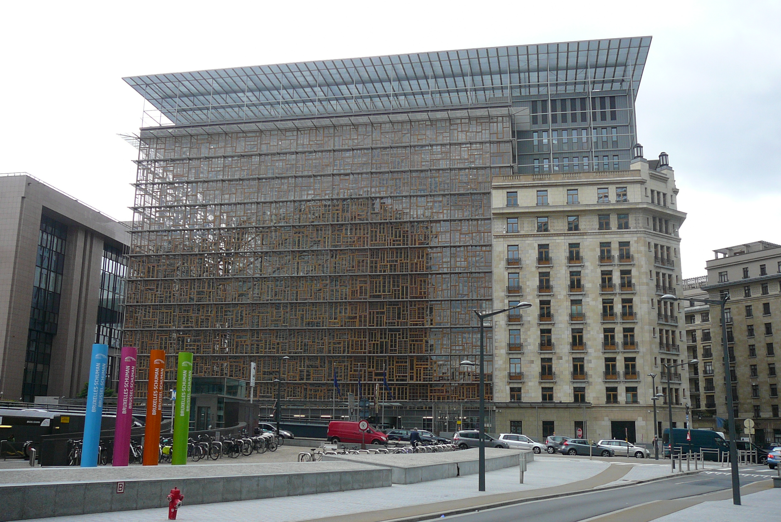 Bâtiment Europa à Bruxelles photographié le 28 juillet 2017, archive architecturale qui ne montre pas le sommet d’octobre 2026